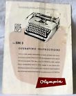 1-23-003-10 Olympia Vintage Operating Instructions For Typewriter Circa