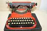 1920s Folding Corona Red Smith Special Typewriter With Case Super Nice