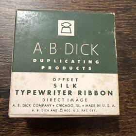 4-2101 A B Dick Vintage Offset Silk Typewriter Ribbon Direct Image -new In Box
