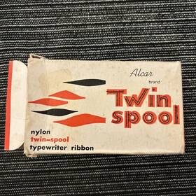 Alcar Rt-0405 Vintage Metal Twin Spool Ribbon Item Black And Red