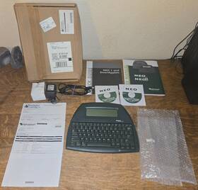 Neo-ad-807-5868-fc Alphasmart Neo Ne40kb Word Processor Complete Original Materials Working