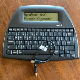 Neo2-ab-1007-08203-fc Alphasmart Neo2 Portable Word Processor With Usb Cable New Backup Battery Extras