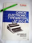 Ap350ii Canon Used Typewriter User Operations Manual Bound