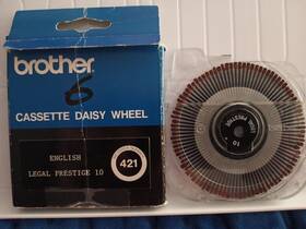 10-reorder Brother 012502030188 Vintage Cassette Daisy Wheel-english Legal Prestige Num 421