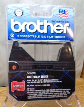 1250202026 Brother Correctable 1030 Film Ribbons #1230 Black New Sealed 2 Pack
