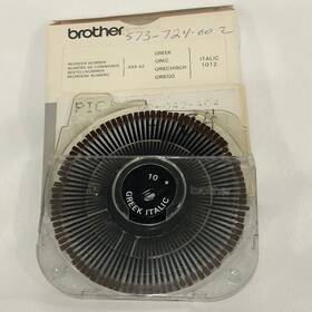 499-42 Brother Typewriter Printing Element Cassette Greek Italic 1012 Vintage 499-42 Brother Typewriter Printing Element Cassette Greek Italic 1012 Vintage