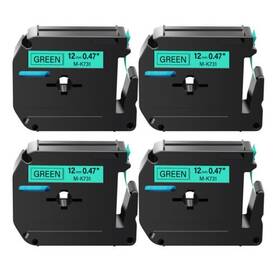 Pt-85 Brother M731 1/2in Black On Metallic Green Non-laminated Tape 100 110