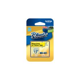 Brother Mk631 - 1/2in Black On Yellow P-touch Tape For Pt-65 Labeler