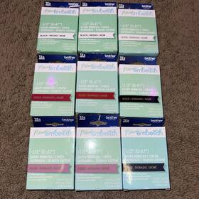 Brother P-touch 012502657286 9 Embellish Satin Ribbon 1/2 Inch Various Colors - New