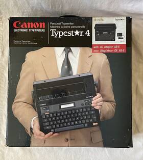 Typestar4 Canon 038569103047 Portable Electronic Typewriter Original Box Ac Adaptor -tested