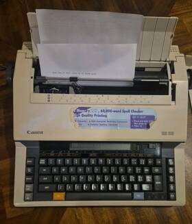 Es25 Canon Electronic Typewriter - Daisy Wheel Type With Spell Checker Vintage
