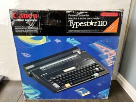 N51-7540-600 Canon Box And Manuals Only Typestar 110 Electronic Typewriter Original Packing