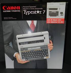 Nz6-1659 Canon Electronic Typewriter Typestar 7 With Adaptor And Instructions Pre-owned
