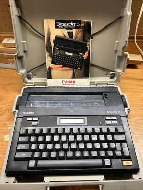 Canon S-50 Vintage Typestar 5 Electric Typewriter With Case And Manual