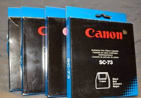 Sc-73 Canon Lot Of 4 Multistrike Film Ribbon Cassette Black Typewriter Nos