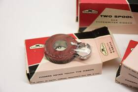 Ts18 Carters Vintage 2 Spool Silk Typewriter Ribbon #14 Black And Red Medium 1 Pc