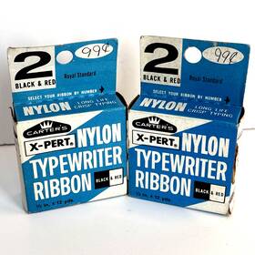 65504 Carters X-pert 2 New Black Red Twin Spool Corona Typewriter Ribbon 1/2 Inch 12 Yd 65504 Carters X-pert 2 New Black Red Twin Spool Corona Typewriter Ribbon 1/2 Inch 12 Yd