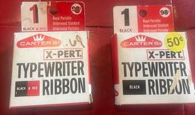 65679 Carters X-pert Two Packages Vtg 1 Expert Typewriter Ribbon Black And / Red 65679 Carters X-pert Two Packages Vtg 1 Expert Typewriter Ribbon Black And / Red
