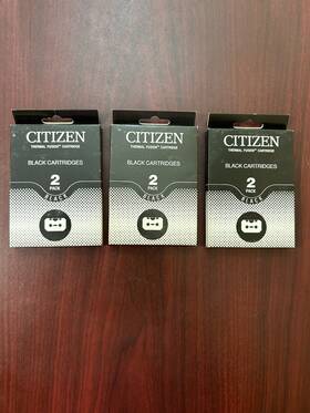 Ra37900-1s Citizen 3000044 Thermal Ribbon Black - 3-twin Packs 6 Cartridges New