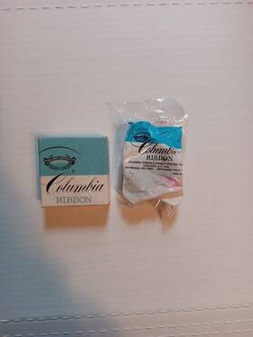 3234-09005 Columbia Typewriter Ribbon Purple#43 Double Spool Nos