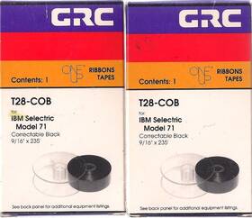 T28-cob Ibm 087609050759 Two Grc Ribbon Cartridges For Selectric Model 71
