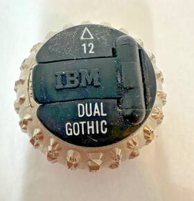 Ibm 1167136 Selectric Dual Gothic 12 Golf Ball Element Font I And Ii Typewriter