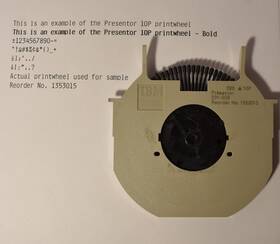 1353015 Ibm Genuine Wheelwriter Presentor 10p Cartridge Printwheel Ii