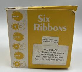 3002-0 Ibm 5/16 Inch Correctable Film Ribbons For Use On Executive A And B Black - Lot Of 6
