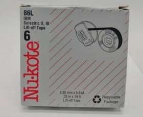 8748600661 Ibm Nukote Nu-kote Lift Off Tape Rolls 86l 6 Pack New