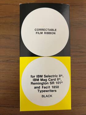 Facit1850 Ibm New Old Stock Correctable Film Ribbon Black