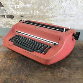 20240822 Ibm I.3 C Df.15 Original Selectric Electric Typewriter Garnet Orange Beautiful Bold Color