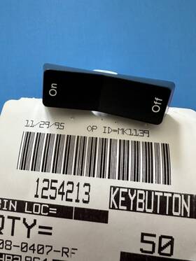 1254213 Ibm Selectric Iii Part On/off Keybuttton Black New Genuine #