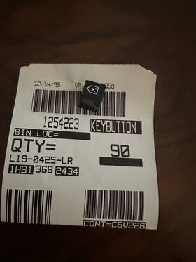 1254223 Ibm Selectric Iii Part Correction Keybuttton Black New Genuine #