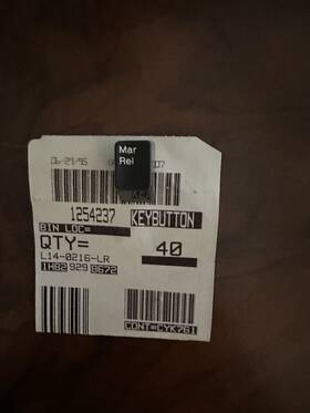 1254237 Ibm Selectric Iii Part Margin Release Keybuttton Black New Genuine #