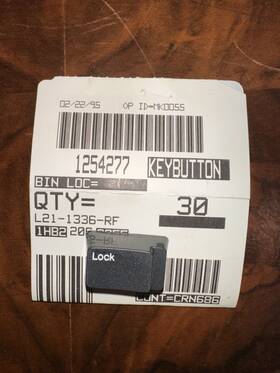 1254277 Ibm Selectric Iii Part Shift Lock Keybuttton Black New Genuine #