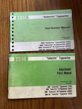 S241-5103-10 Ibm Selectric S241-5939-3 Adjustment Parts And Part Number Manuals #