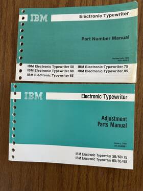 Ibm Selectric Sr-28-0088-1 Electronic Typewriter Parts Manuals Genuine # S241-6058-5