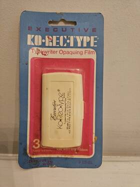 Ko Rec Type 074927001020 Vtg 1980 Executive Typewriter 1 Inch X 2.75 Correction 30 Tabs New