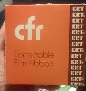 3001-0 Ko-rec-type Cfr Correctible Film Ribbon Black Lift Off Tabs Red Emfasis