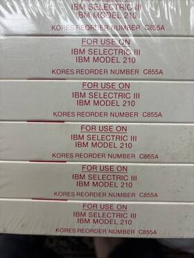 C8558a Kores 5 Lot Selectric Iii Correctable Ribbon Cassette Ibm 210 Black Nos