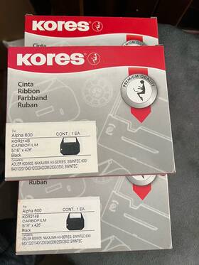 Kor214b Kores Lot Of 3 Carbofilm Typewriter Ribbons Royal Swintec As-is