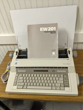 Ew-201 Minolta Vintage Electronic Typewriter With Printer Interface