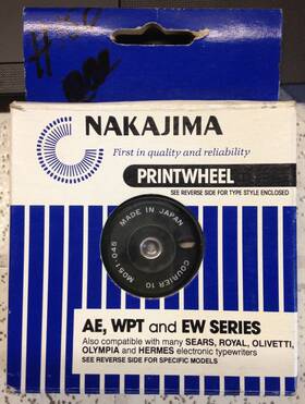 E045 Nakajima Courier 10 Print Wheel. New. Free Shipping E045 Nakajima Courier 10 Print Wheel. New. Free Shipping