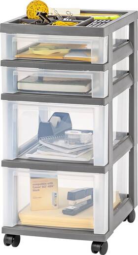 500100 No Matches Found Plastic Drawer Storage Organizer Rolling Cart With Wheels Casters 4-drawers