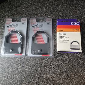 T534-5nb Nukote / Grc Nu-kote Panasonic Typewriter Ribbon Nk240 Black Nylon Lot Of 3