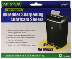Sp12 Nuova Shredder Sharpening And Lubricant Sheets 12 Count