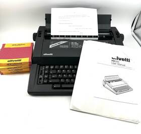 Hd550 Olivetti Vintage Typewriter Word Processor Black With Manual See Desc