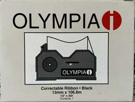 79763 Olympia 850i Lot Of 3 Black Correctable Ribbons 1/2 Inch X 350ft Stock #79763