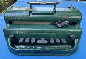 345019 Perkins Classic Brailer School For The Blind Excellent Condition With Cover