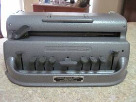 Y7663 Perkins Vintage Brailler # For Parts Repair Or Restore Untested